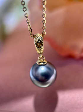 S925纯银简约DIY菱格珍珠配件