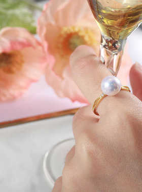 S925纯银极简新款交叉珍珠配件