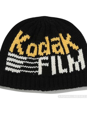 KODAK字母保暖护耳针织帽
