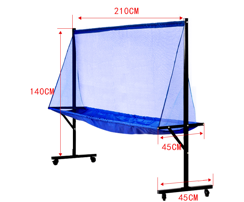 乒乓球接球网落地式收球网集球器多球架发球机回收网移动式集球网 - 图0