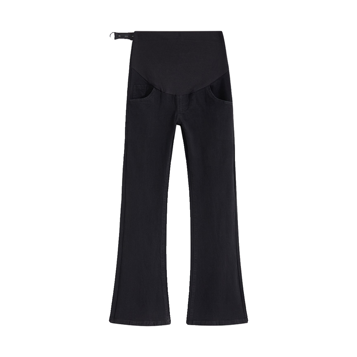 孕妇喇叭牛仔裤子外穿秋冬季加绒2025新款不勒肚子托腹孕期打底裤 - 图3