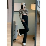 Акула для беременных, штаны-клёш, демисезонные штаны, базовые леггинсы с поддержкой живота, новая коллекция