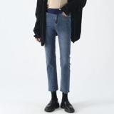 Прямые свободные джинсы для беременных, утепленные леггинсы, подходят для подростков