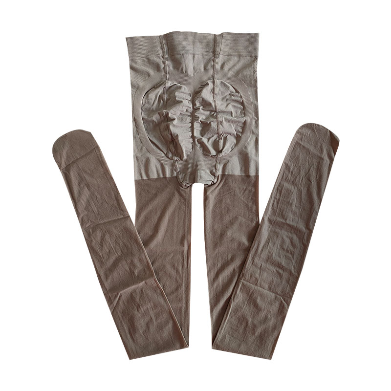 30D蜜桃臀丝袜女防勾丝春秋薄款半透明咖啡色深肤色连裤袜女夏80D - 图3