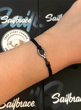 正品现货潮牌 Sailbrace 反光霓虹粉色巴黎限定网球拍手链可调节