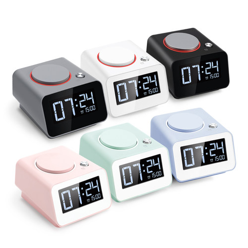 CHERRY C1mini电子闹钟静音夜光贪睡学生用床头变态超大铃声 - 图2