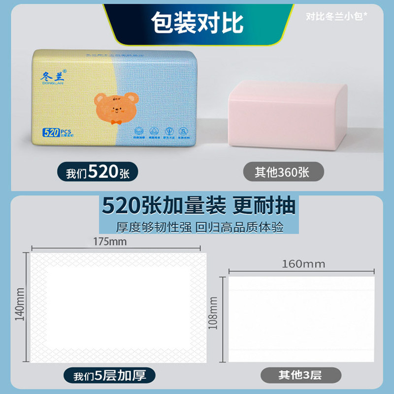 冬兰520张30大包纸巾抽纸整箱批实惠装擦手纸餐巾纸卫生纸抽,淘宝优惠券,粉丝福利购,淘宝优惠卷
