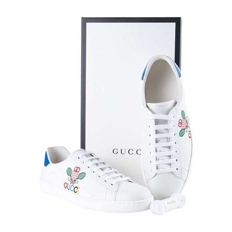 gucci /古驰网球拍绣标男士休闲鞋 para海外时尚休闲鞋