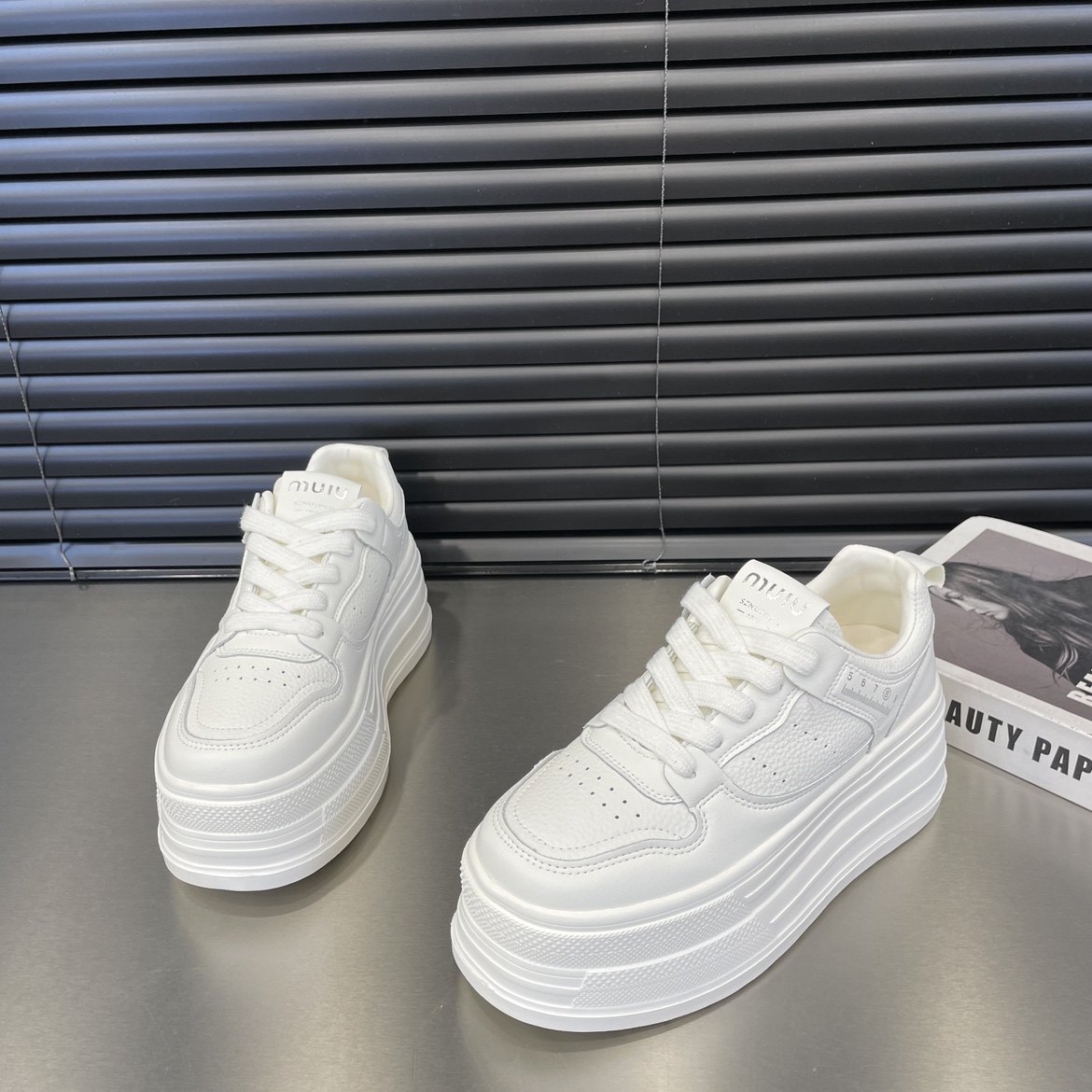 2026春季新款圆头厚底小白鞋女松糕底系带百搭休闲鞋时尚爆款女鞋,淘宝优惠券,粉丝福利购,淘宝优惠卷