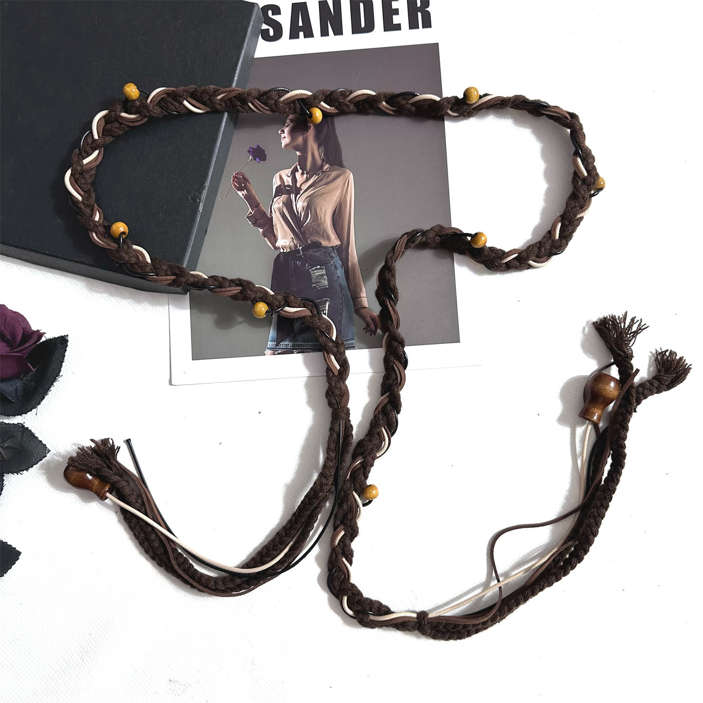 民族风编织流苏腰链女款复古高级感装饰腰绳配牛仔裤腰带腰间配饰,淘宝优惠券,粉丝福利购,淘宝优惠卷