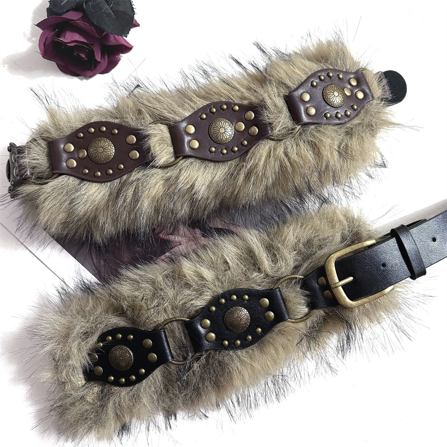 毛毛女童腰带复古废土风pu皮秋冬不能缺少的腰带时髦搭配潮流腰链,淘宝优惠券,粉丝福利购,淘宝优惠卷