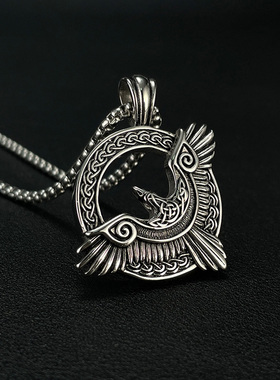 老鹰钛钢男生项链痞帅小众设计感