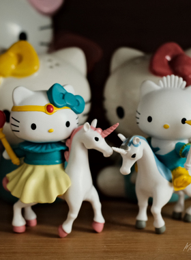 复古骑士公主王子凯特kt猫猫丹尼尔情侣公仔摆件礼物桌面工位装饰