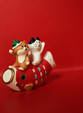 福猫猫狗狗锦鲤公仔祝福礼物