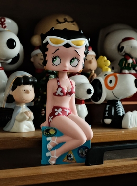 出口美式复古怀旧性感贝蒂娃娃酒吧咖啡厅装饰摆件摇头公仔模型