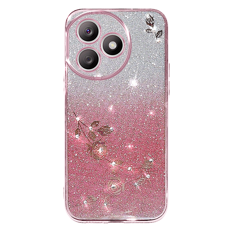 适用华为荣耀x50i+手机壳honor X50i十保护5G渐变套LLY一AN00镜头全包防摔LLYAN硅胶x水钻软壳ANOO女款加闪粉