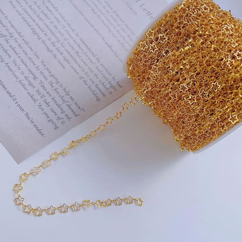 2Meters 1Meter Star Chains for Neckalce Bracelet Jewelry Mak - 图0