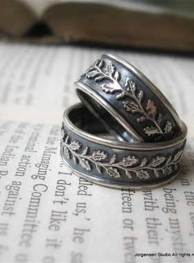 wish热卖跨境电商货源配饰 复古树叶欧美男女士时尚指环个性戒指