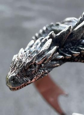 权游龙之家族原创龙戒指手工欧美复古小众食指环霸气个性男士配饰