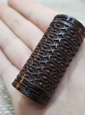 海南降真香实心天珠挂坠