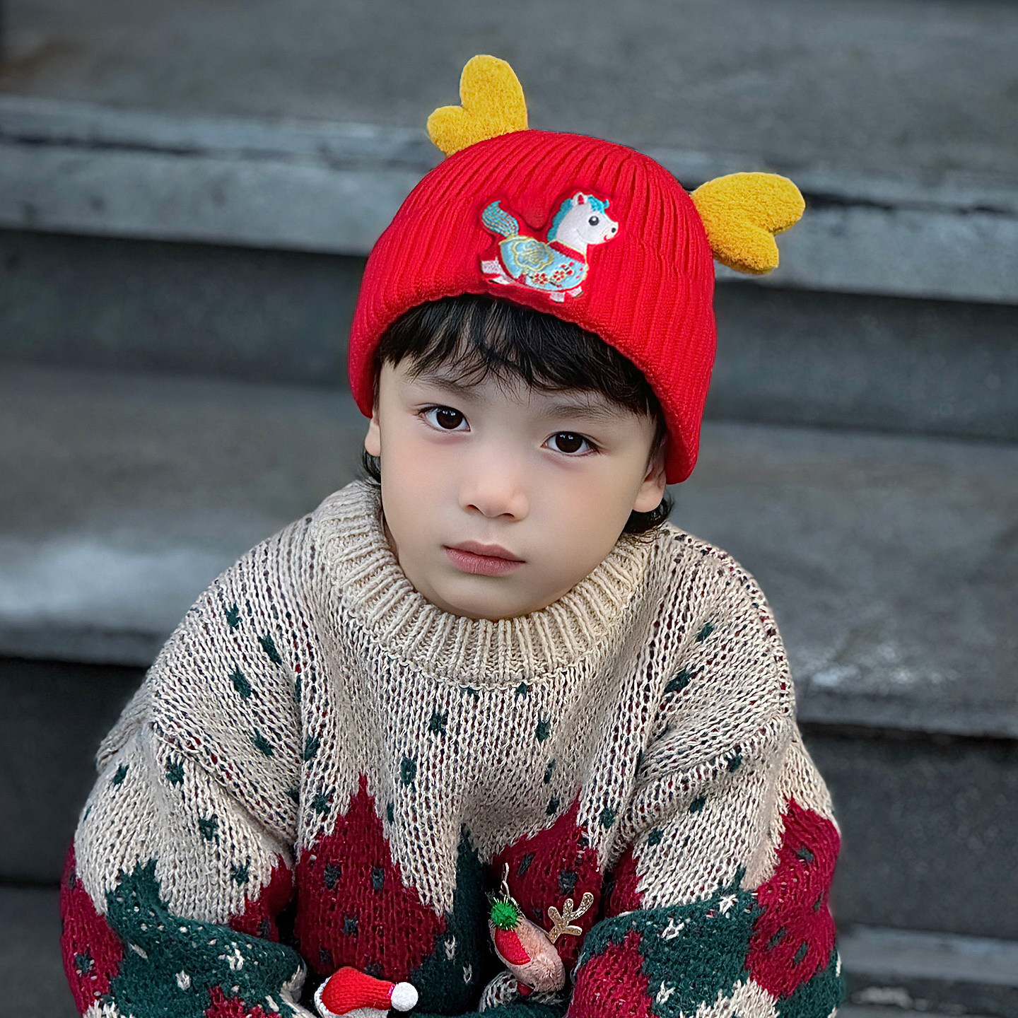 红色儿童帽子小男孩女宝新年过年喜庆的拜年2026马元素本命年头饰,淘宝优惠券,粉丝福利购,淘宝优惠卷