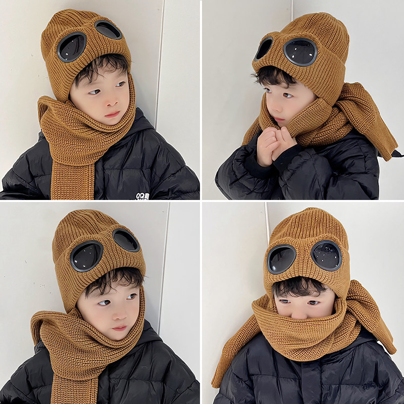 儿童帽子围巾一体冬季围脖中大男孩痞帅气护耳东北防寒好看的潮流,淘宝优惠券,粉丝福利购,淘宝优惠卷