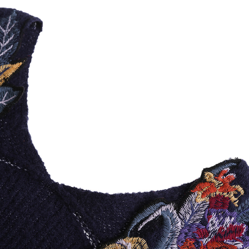 裂帛v领长袖套头2018冬季新款毛衣 裂帛立天毛衣