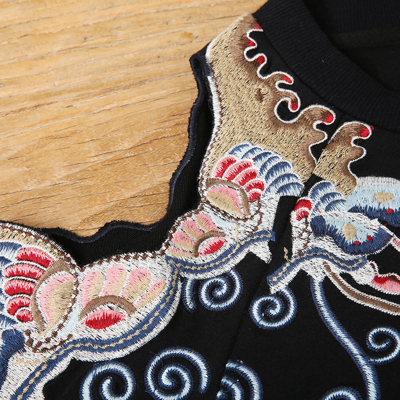 裂帛长袖2020春季新款刺绣宽松卫衣 裂帛立天卫衣/绒衫