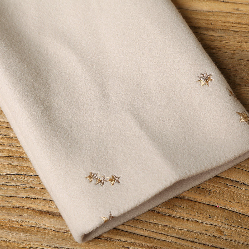 裂帛2020秋冬新款文艺翻领精工刺绣 裂帛立天毛呢外套