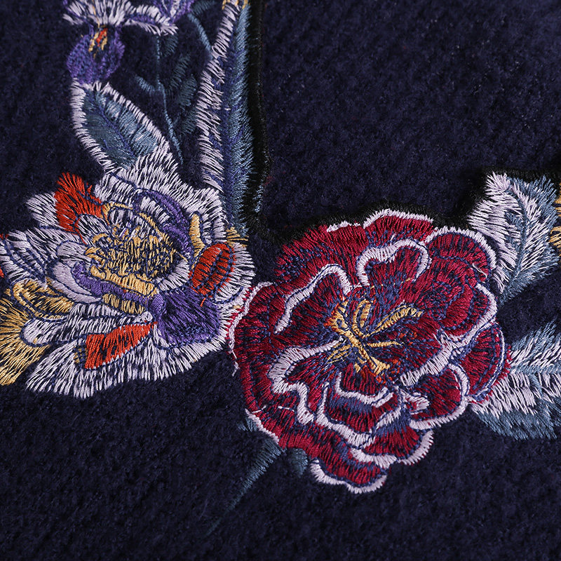 裂帛v领长袖套头2018冬季新款毛衣 裂帛立天毛衣