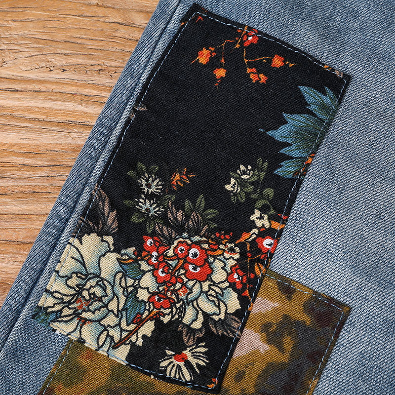 裂帛2019秋季新款自然腰型牛仔裤 裂帛立天牛仔裤