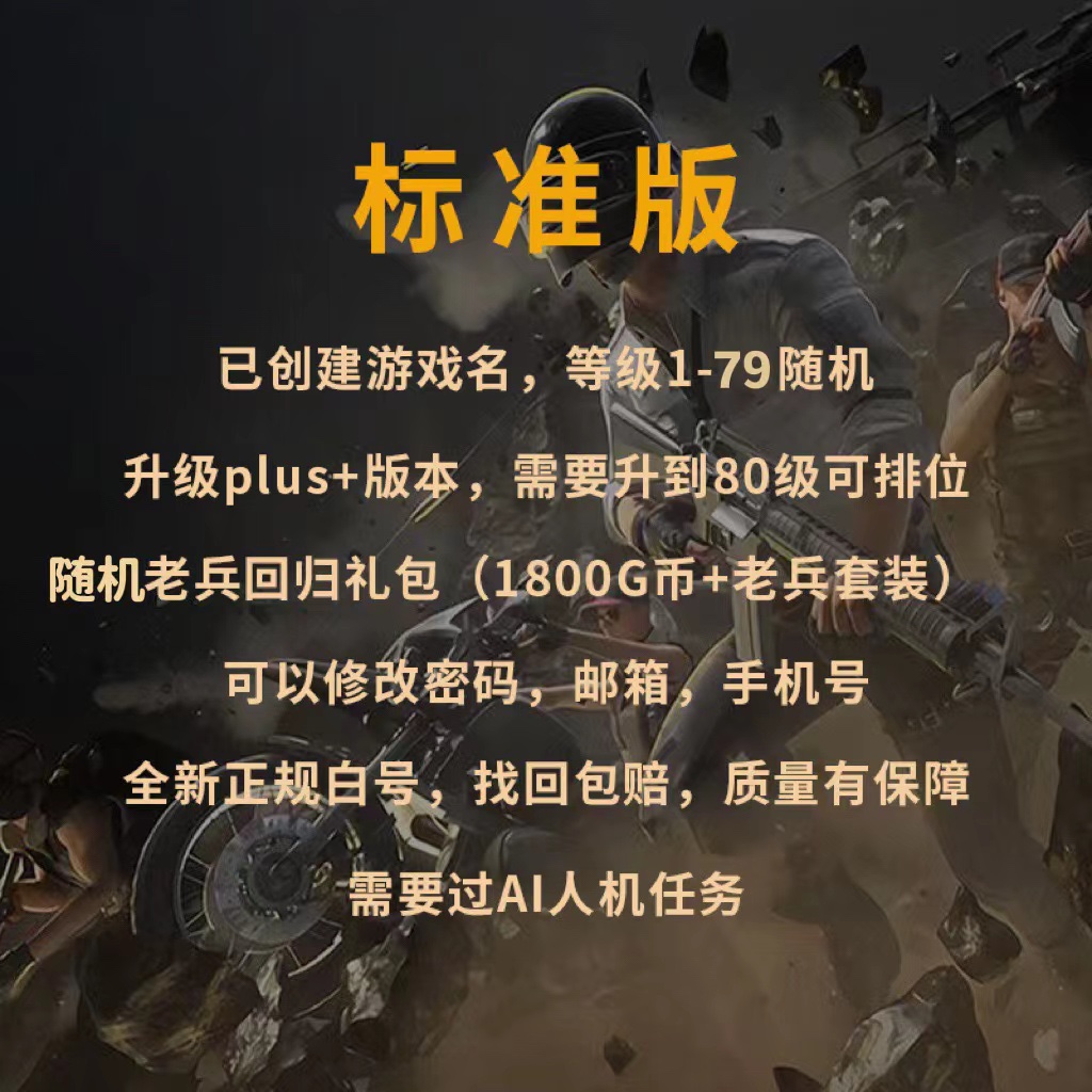 绝地求生pubg帐号已过ai小号80级排位竞技号500级成品皮肤号 - 图1