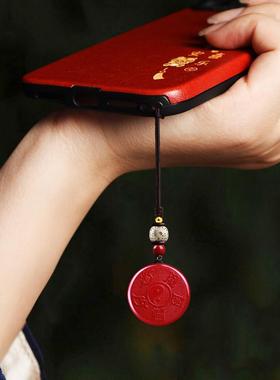 真品朱砂五岳真形图吊坠五行属火挂件道家九字真言项链男女护身符