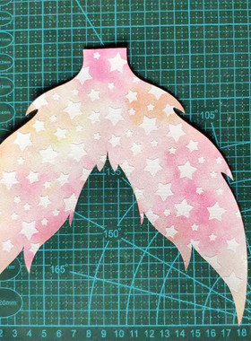 美人鱼手工diy不织布双面闪粉