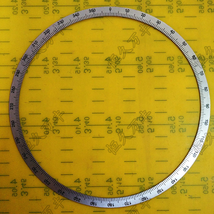 刻度盘角度测量器圆形刻度盘不锈钢圆盘 360度刻度盘166#150#1_虎窝淘