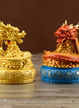 2025贺年装饰铜龙吉祥物精品摆件