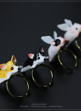 动物戒指日本同款小众仙女风礼物