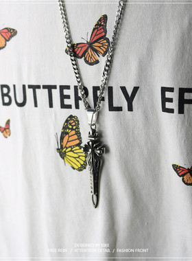 日韩时尚多款复古兵器女男项链