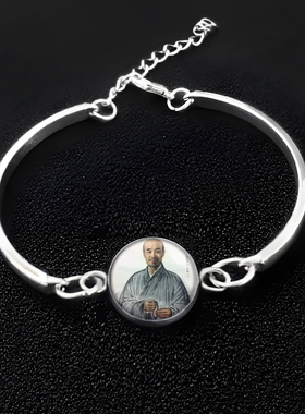 弘一法师照片相片手链饰品挂件李息霜李叔同佛像随身手串寺庙礼品