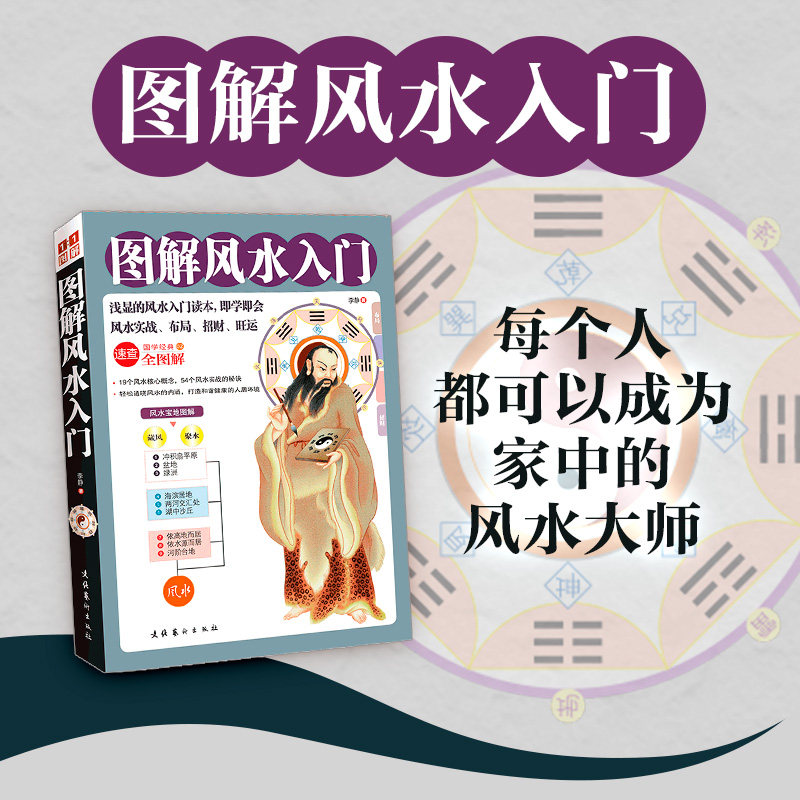 图解风水入门家居风水入门书一本书弄懂家居风水书籍大全风水实战布局易经大全梅花易数周易自学宝典入门国学经典正版书籍_虎窝淘