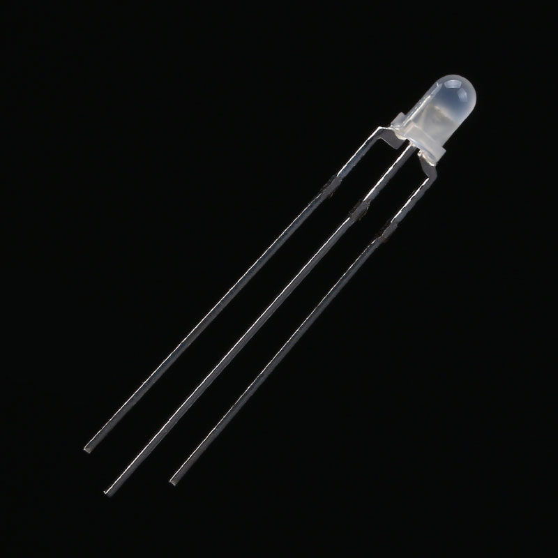 原装正品 3MM/F3雾状LED灯珠红绿双色 共阳三脚指示灯双色灯 10只 - 图0