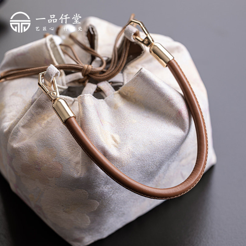 粉色旅行布包中式茶事包外出携带闺蜜姐妹旅行包收纳手提高端布包,淘宝优惠券,粉丝福利购,淘宝优惠卷