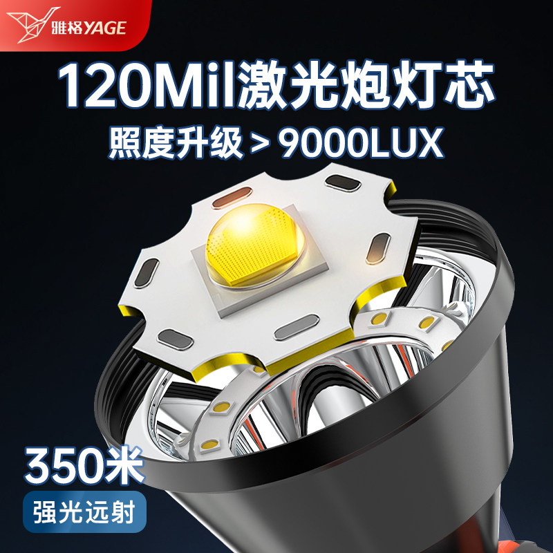 雅格语音头灯超亮强光远射户外钓鱼专用夜间作业照明2025年新品