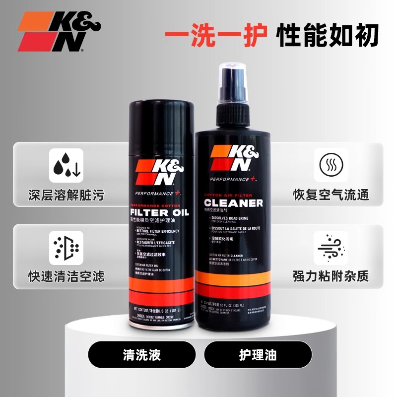 KN空滤清洗剂高流量空滤清洗护理剂护理油 KN清洁空滤护理套装 - 图1