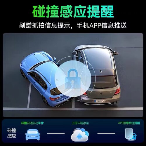 2025款4K高清行车记录仪4G远程监控带GPS定位车辆停车车内外双录 - 图2