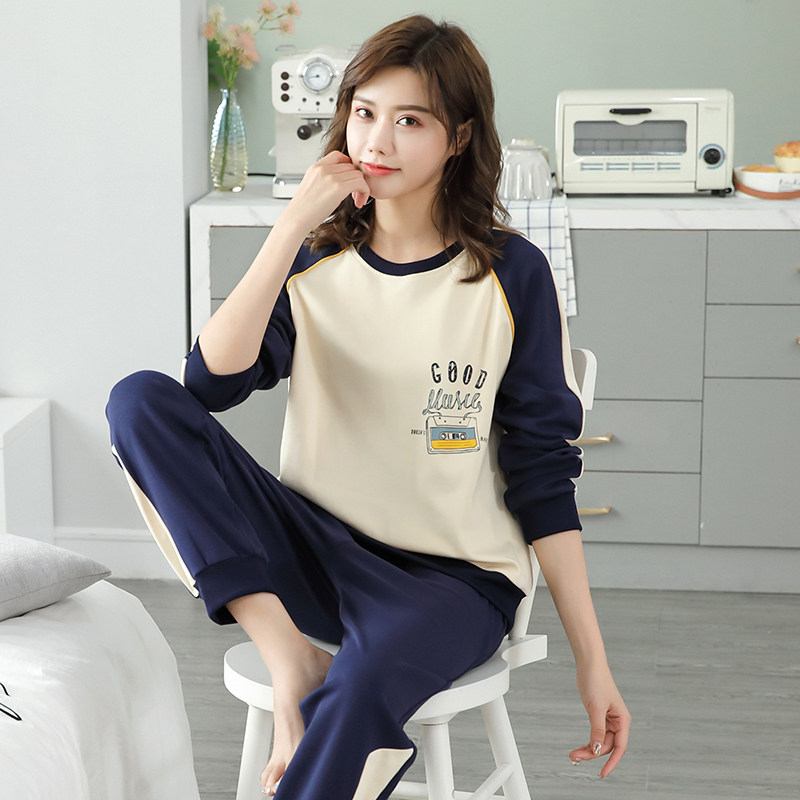 春秋款纯棉长袖居家2022年新款睡衣 美姿居服饰睡衣/家居服套装