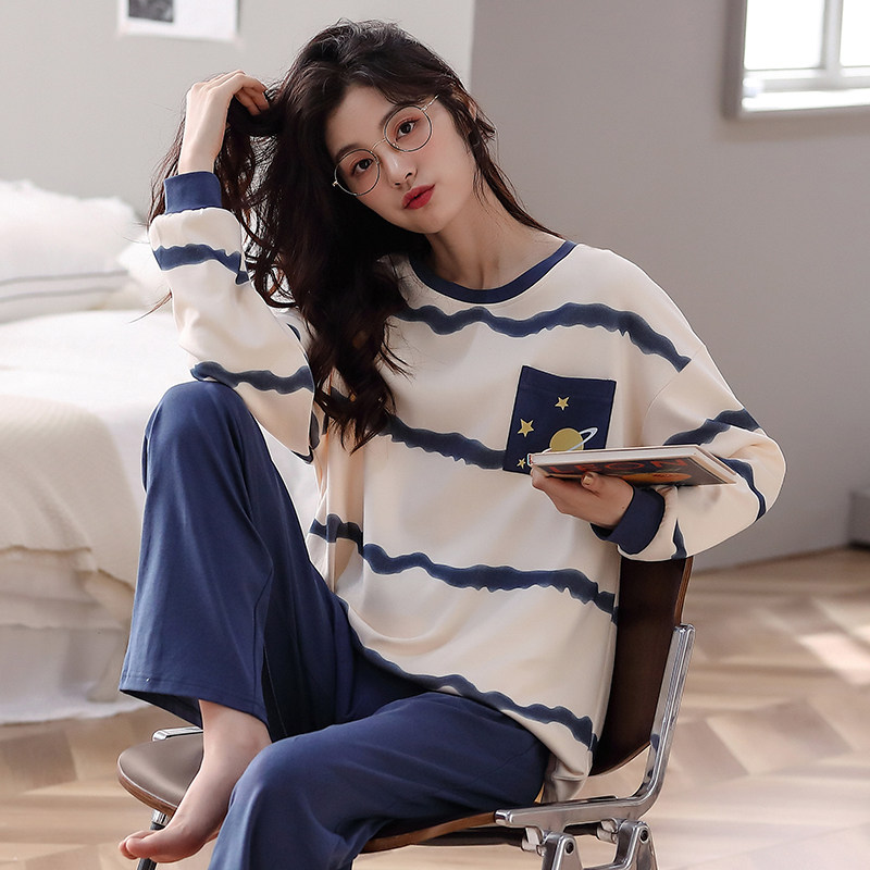 春秋款2023年新款网红纯棉居家睡衣 美姿居服饰睡衣/家居服套装