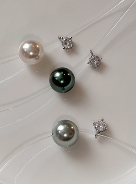 珍珠项链女真多麻灰吊坠锁骨颈链