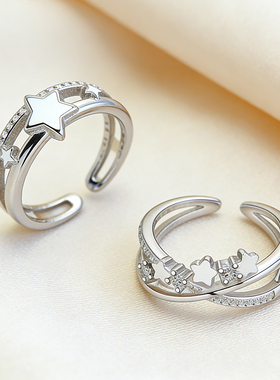 开口戒指女轻奢高级感可调节