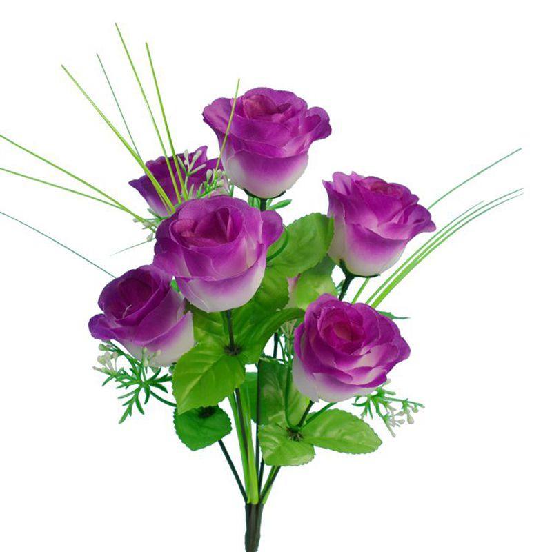 摆放红色花卉仿真花婚庆插花仿真花绢花塑料花 7头孔雀玫瑰手把花,淘宝优惠券,粉丝福利购,淘宝优惠卷